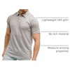 image:image100 Merino Wool Polo Shirt Men  Short amp Long Sleeve Shirt Base Later  Lightweight Breathable Merino Wool Naturally AntiOdor MoistureWicking Ideal for Active Travel Everyday Wear LayeringHeathered Grey