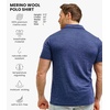image:image100 Merino Wool Polo Shirt Men  Short amp Long Sleeve Shirt Base Later  Lightweight Breathable Merino Wool Naturally AntiOdor MoistureWicking Ideal for Active Travel Everyday Wear LayeringWindsor Blue