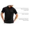 image:image100 Merino Wool Polo Shirt Men  Short amp Long Sleeve Shirt Base Later  Lightweight Breathable Merino Wool Naturally AntiOdor MoistureWicking Ideal for Active Travel Everyday Wear LayeringBlack