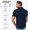 image:image100 Merino Wool Polo Shirt Men  Short amp Long Sleeve Shirt Base Later  Lightweight Breathable Merino Wool Naturally AntiOdor MoistureWicking Ideal for Active Travel Everyday Wear LayeringMidnight Navy