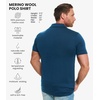 image:image100 Merino Wool Polo Shirt Men  Short amp Long Sleeve Shirt Base Later  Lightweight Breathable Merino Wool Naturally AntiOdor MoistureWicking Ideal for Active Travel Everyday Wear LayeringDenim Blue