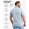 image:image100 Merino Wool Polo Shirt Men  Short amp Long Sleeve Shirt Base Later  Lightweight Breathable Merino Wool Naturally AntiOdor MoistureWicking Ideal for Active Travel Everyday Wear LayeringOxford Blue