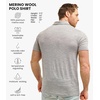 image:image100 Merino Wool Polo Shirt Men  Short amp Long Sleeve Shirt Base Later  Lightweight Breathable Merino Wool Naturally AntiOdor MoistureWicking Ideal for Active Travel Everyday Wear LayeringHeathered Grey