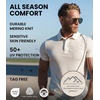 image:image100 Merino Wool Polo Shirt Men  Short amp Long Sleeve Shirt Base Later  Lightweight Breathable Merino Wool Naturally AntiOdor MoistureWicking Ideal for Active Travel Everyday Wear LayeringMidnight Navy