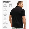 image:image100 Merino Wool Polo Shirt Men  Short amp Long Sleeve Shirt Base Later  Lightweight Breathable Merino Wool Naturally AntiOdor MoistureWicking Ideal for Active Travel Everyday Wear LayeringBlack