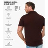image:image100 Merino Wool Polo Shirt Men  Short amp Long Sleeve Shirt Base Later  Lightweight Breathable Merino Wool Naturally AntiOdor MoistureWicking Ideal for Active Travel Everyday Wear LayeringBordo