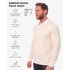image:image100 Merino Wool Polo Shirt Men  Short amp Long Sleeve Shirt Base Later  Lightweight Breathable Merino Wool Naturally AntiOdor MoistureWicking Ideal for Active Travel Everyday Wear LayeringLong Creamy