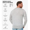 image:image100 Merino Wool Shirts for Men  Thermal Underwear Base Layer Long Sleeve  Lightweight Breathable Thermal Shirt Naturally OdorResistant MoistureWicking Ideal for Hiking Outdoor Everyday Wear170 Heathered Grey Hnly