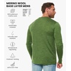 image:image100 Merino Wool Shirts for Men  Thermal Underwear Base Layer Long Sleeve  Lightweight Breathable Thermal Shirt Naturally OdorResistant MoistureWicking Ideal for Hiking Outdoor Everyday Wear170 Green Olive Hnly