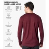 image:image100 Merino Wool Shirts for Men  Thermal Underwear Base Layer Long Sleeve  Lightweight Breathable Thermal Shirt Naturally OdorResistant MoistureWicking Ideal for Hiking Outdoor Everyday Wear190 Burgundy Wine