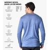 image:image100 Merino Wool Shirts for Men  Thermal Underwear Base Layer Long Sleeve  Lightweight Breathable Thermal Shirt Naturally OdorResistant MoistureWicking Ideal for Hiking Outdoor Everyday Wear190 Blue Jeans