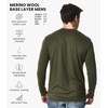 image:image100 Merino Wool Shirts for Men  Thermal Underwear Base Layer Long Sleeve  Lightweight Breathable Thermal Shirt Naturally OdorResistant MoistureWicking Ideal for Hiking Outdoor Everyday Wear190 Dark Olive