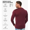 image:image100 Merino Wool Shirts for Men  Thermal Underwear Base Layer Long Sleeve  Lightweight Breathable Thermal Shirt Naturally OdorResistant MoistureWicking Ideal for Hiking Outdoor Everyday Wear170 Burgundy Hnly