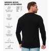 image:image100 Merino Wool Shirts for Men  Thermal Underwear Base Layer Long Sleeve  Lightweight Breathable Thermal Shirt Naturally OdorResistant MoistureWicking Ideal for Hiking Outdoor Everyday Wear170 Black Hnly