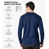 image:image100 Merino Wool Shirts for Men  Thermal Underwear Base Layer Long Sleeve  Lightweight Breathable Thermal Shirt Naturally OdorResistant MoistureWicking Ideal for Hiking Outdoor Everyday Wear190 Dark Navy