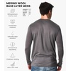 image:image100 Merino Wool Shirts for Men  Thermal Underwear Base Layer Long Sleeve  Lightweight Breathable Thermal Shirt Naturally OdorResistant MoistureWicking Ideal for Hiking Outdoor Everyday Wear190 Perfect Grey