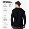 image:image100 Merino Wool Shirts for Men  Thermal Underwear Base Layer Long Sleeve  Lightweight Breathable Thermal Shirt Naturally OdorResistant MoistureWicking Ideal for Hiking Outdoor Everyday Wear190 Black