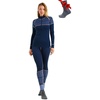image:image100 Merino Wool Base Layer Women Set  Thermal Underwear Women Top Bottom  Lightweight Midweight Heavyweight Base Layer MoistureWicking Breathable Active Underwear Hiking Skiing Camping250 Nordic Tale Berry Zipup