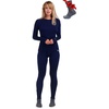 image:image100 Merino Wool Base Layer Women Set  Thermal Underwear Women Top Bottom  Lightweight Midweight Heavyweight Base Layer MoistureWicking Breathable Active Underwear Hiking Skiing Camping250 Navy