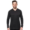 image:image100 Merino Wool Shirts for Men  Thermal Underwear Base Layer Long Sleeve  Lightweight Breathable Thermal Shirt Naturally OdorResistant MoistureWicking Ideal for Hiking Outdoor Everyday Wear190 Charcoal Grey V