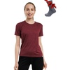 image:imageMerino Wool Womens Crewneck TShirt 165 Heat Black Socks by Merinotech