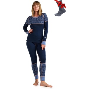 image:image100 Merino Wool Base Layer Women Set  Thermal Underwear Women Top Bottom  Lightweight Midweight Heavyweight Base Layer MoistureWicking Breathable Active Underwear Hiking Skiing Camping250 Nordic Tale Berry