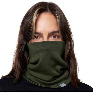 image:image100 Merino Wool Neck Gaiter  Unisex Double Layer 175um Face Mask 250 GSM  Soft NonItchy Windproof UV Protection UPF 50 MoistureWicking Hiking Gaiter OdorResistant Multifunctional HeadwearArmy Green