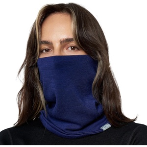 image:image100 Merino Wool Neck Gaiter  Unisex Double Layer 175um Face Mask 250 GSM  Soft NonItchy Windproof UV Protection UPF 50 MoistureWicking Hiking Gaiter OdorResistant Multifunctional HeadwearNavy Blue