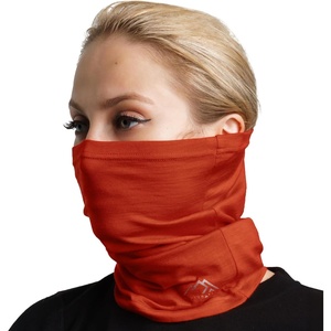 image:image100 Merino Wool Neck Gaiter 175um Face Mask Unisex Neck Warmer 12 Pack  Soft NonItchy Cooling Breathable 175um Wool UV Protection Hiking Neck Gator OdorResistant Multifunctional Headwear165 Rusty Orange