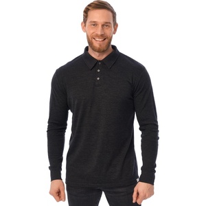 image:image100 Merino Wool Polo Shirt Men  Short amp Long Sleeve Shirt Base Later  Lightweight Breathable Merino Wool Naturally AntiOdor MoistureWicking Ideal for Active Travel Everyday Wear LayeringLong Charcoal