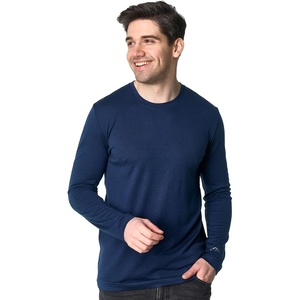 image:image100 Merino Wool Shirts for Men  Thermal Underwear Base Layer Long Sleeve  Lightweight Breathable Thermal Shirt Naturally OdorResistant MoistureWicking Ideal for Hiking Outdoor Everyday Wear190 Dark Navy
