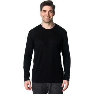image:image100 Merino Wool Shirts for Men  Thermal Underwear Base Layer Long Sleeve  Lightweight Breathable Thermal Shirt Naturally OdorResistant MoistureWicking Ideal for Hiking Outdoor Everyday Wear190 Black